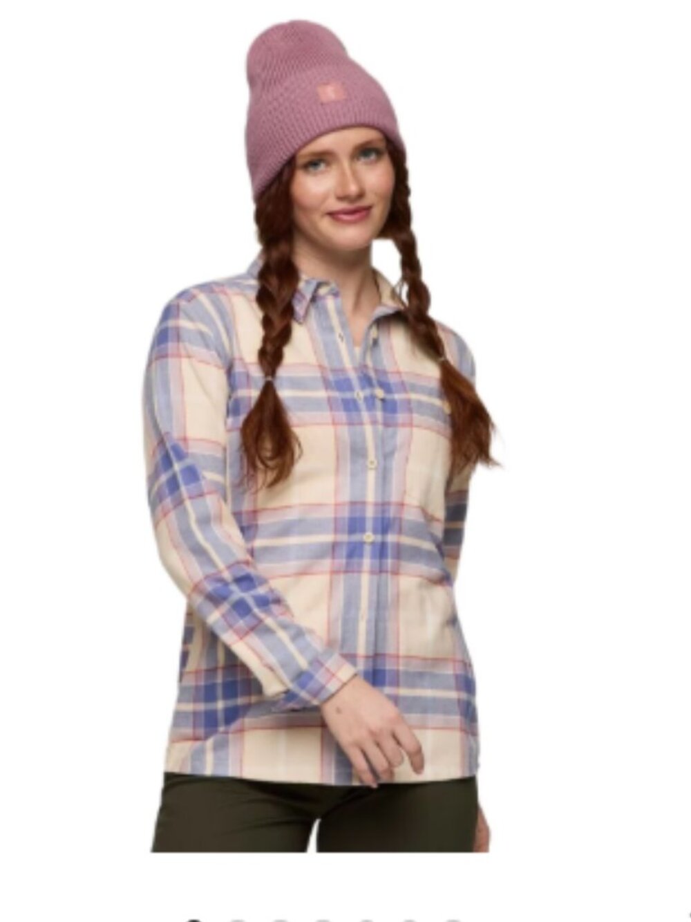 Cotopaxi Women's XL Quedo Flannel Long-Sleeve Shirt Cabincore NWT Purple Plaid